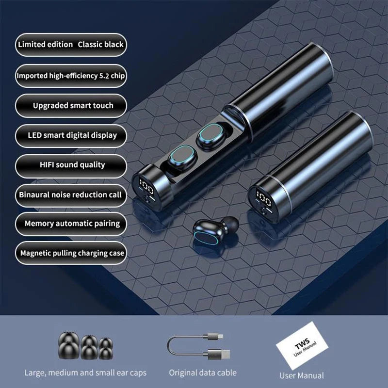 High Quality TWS N21 Wireless Headphones Bluetooth Earphones With Mic In-Ear Sports Waterproof Earbuds HD Noiseless Call Headset