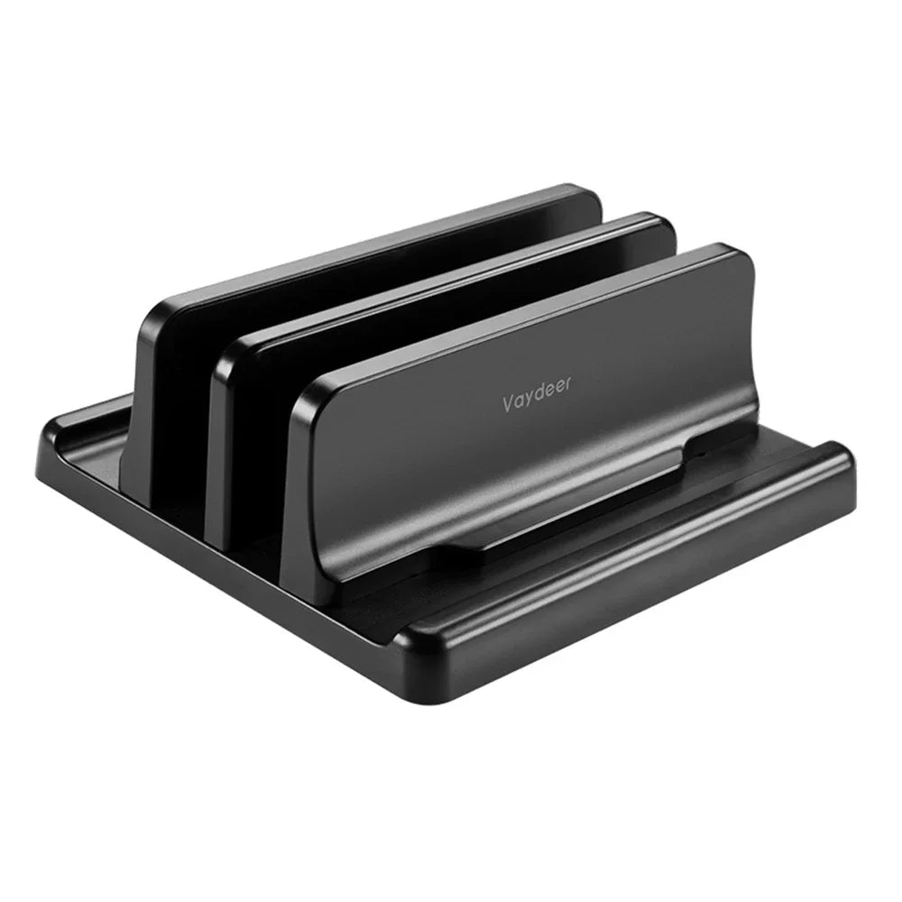 3 In 1 Adjustable Vertical Support Laptop Desktop Stand Universal Vertical Laptop Stand 2Slots Desk Laptop Holder Dock Space-Sav